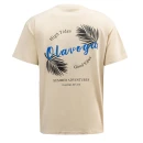 T-shirt męski OLAVOGA PALM WAVE 2025 beżowy - maWer Fashion