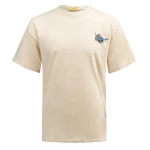 T-shirt męski OLAVOGA PALM WAVE 2025 beżowy - maWer Fashion