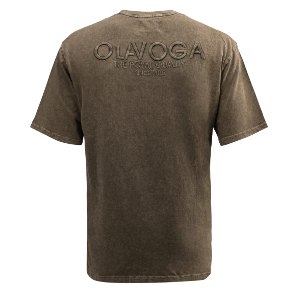 T-shirt męski OLAVOGA XATO 2025 khaki - maWer Fashion