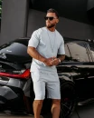 T-shirt męski OLAVOGA XATO 2025 niebieski - maWer Fashion
