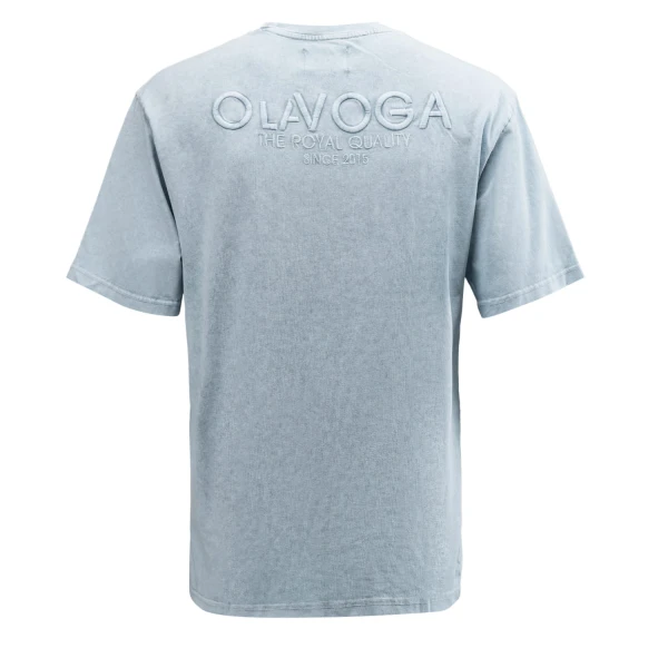 T-shirt męski OLAVOGA XATO 2025 niebieski - maWer Fashion