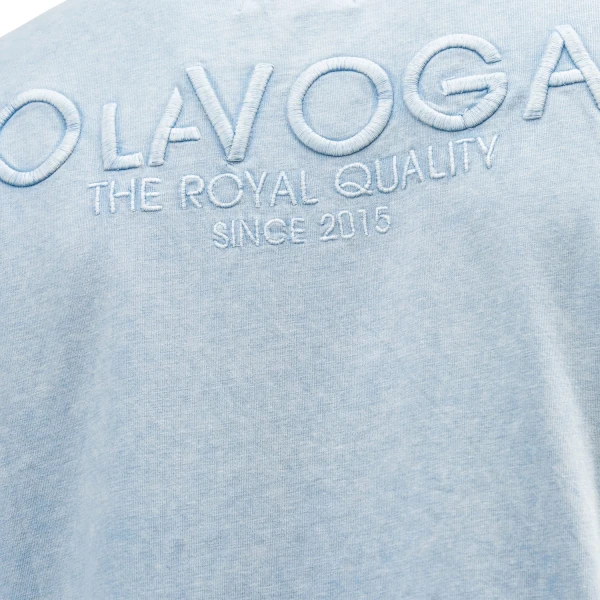 T-shirt męski OLAVOGA XATO 2025 niebieski - maWer Fashion