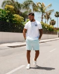 T-shirt męski OLAVOGA ESKAL 2025 ecru - maWer Fashion