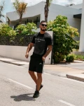 T-shirt męski OLAVOGA SMOKE 2025 czarny – maWer Fashion