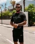 T-shirt męski OLAVOGA SMOKE 2025 czarny – maWer Fashion