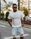 T-shirt męski OLAVOGA SMOKE 2025 ecru – maWer Fashion