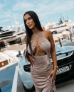 Sukienka damska OLAVOGA JOWISZ 2025 beżowa - maWer Fashion
