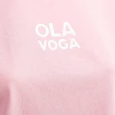 T-shirt damski OLAVOGA SMALTER 2025 różowy - maWer Fashion