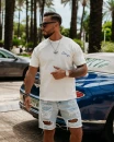 tT-shirt męski OLAVOGA BLUE HARMONY 2025 ecru - maWer Fashion