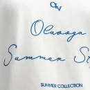 T-shirt męski OLAVOGA BLUE HARMONY 2025 ecru - maWer Fashion
