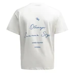 T-shirt męski OLAVOGA BLUE HARMONY 2025 ecru - maWer Fashion