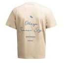 T-shirt męski OLAVOGA BLUE HARMONY 2025 beżowy - maWer Fashion