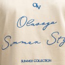 T-shirt męski OLAVOGA BLUE HARMONY 2025 beżowy - maWer Fashion