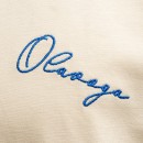 T-shirt męski OLAVOGA BLUE HARMONY 2025 beżowy - maWer Fashion