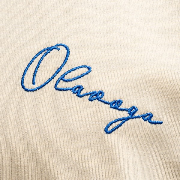 T-shirt męski OLAVOGA BLUE HARMONY 2025 beżowy - maWer Fashion
