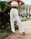 Spodnie damskie OLAVOGA POLEM 2025 ecru - maWer Fashion