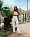 Spodnie damskie OLAVOGA POLEM 2025 ecru - maWer Fashion