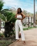 Spodnie damskie OLAVOGA POLEM 2025 ecru - maWer Fashion