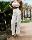 Spodnie damskie OLAVOGA POLEM 2025 ecru - maWer Fashion