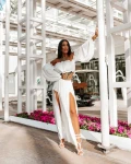 Komplet damski OLAVOGA CUMIN 2025 ecru - maWer Fashion