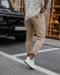 Spodnie męskie OLAVOGA WESTON 2025 beż - maWer Fashion