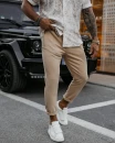 Spodnie męskie OLAVOGA WESTON 2025 beż - maWer Fashion
