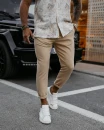 Spodnie męskie OLAVOGA WESTON 2025 beż - maWer Fashion