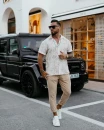 Spodnie męskie OLAVOGA WESTON 2025 beż - maWer Fashion
