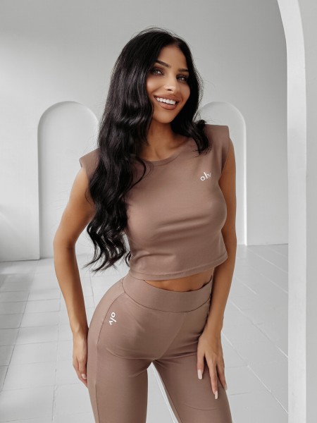 Komplet damski OLAVOGA URBAN MAPLE 2025 dark beige - maWer Fashion