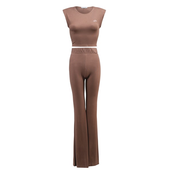 Komplet damski OLAVOGA URBAN MAPLE 2025 dark beige - maWer Fashion