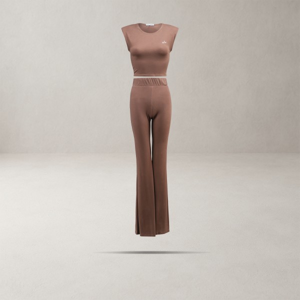 Komplet damski OLAVOGA URBAN MAPLE 2025 dark beige - maWer Fashion