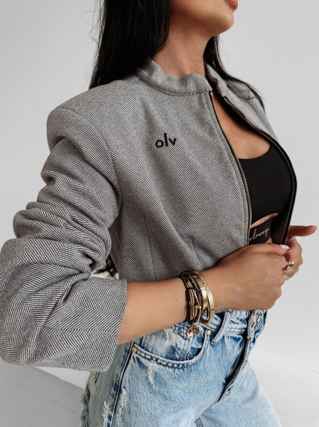 Kurtka damska OLAVOGA DUSKY CHARM 2025 grey - maWer Fashion