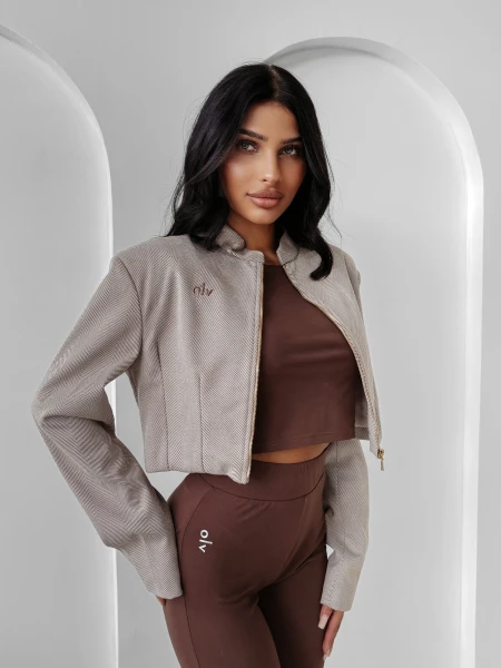Kurtka damska OLAVOGA DUSKY CHARM 2025 beige - maWer Fashion