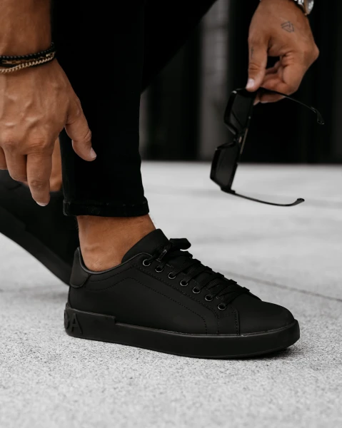 Buty męskie sneakersy OLAVOGA PRIVE 2025 czarne - maWer Fashion