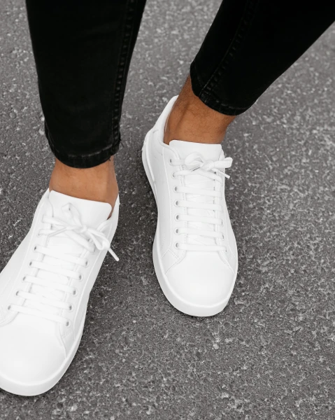 Buty męskie sneakersy OLAVOGA PRIVE 2025 ecru - maWer Fashion