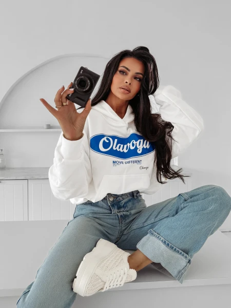 Bluza damska OLAVOGA AUTUMN MUSE 2025 ecru - maWer Fashion