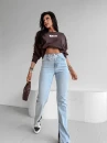 Bluza damska OLAVOGA CINNAMON HAZE 2025 brąz - maWer Fashion