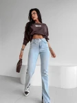 Bluza damska OLAVOGA CINNAMON HAZE 2025 brąz - maWer Fashion