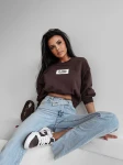Bluza damska OLAVOGA CINNAMON HAZE 2025 brąz - maWer Fashion