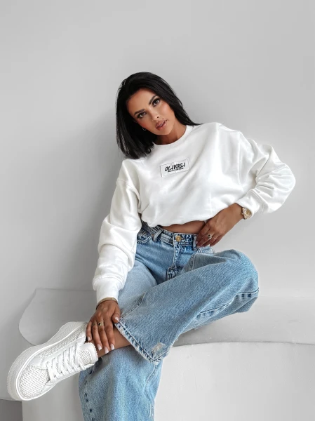 Bluza damska OLAVOGA CINNAMON HAZE 2025 ecru - maWer Fashion
