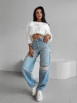 Bluza damska OLAVOGA CINNAMON HAZE 2025 ecru - maWer Fashion