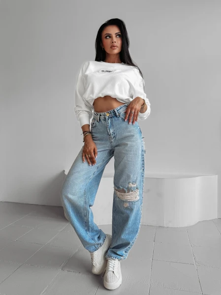 Bluza damska OLAVOGA CINNAMON HAZE 2025 ecru - maWer Fashion
