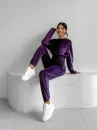 Welurowy komplet damski OLAVOGA VELVET STORM 2025 plum - maWer Fashion
