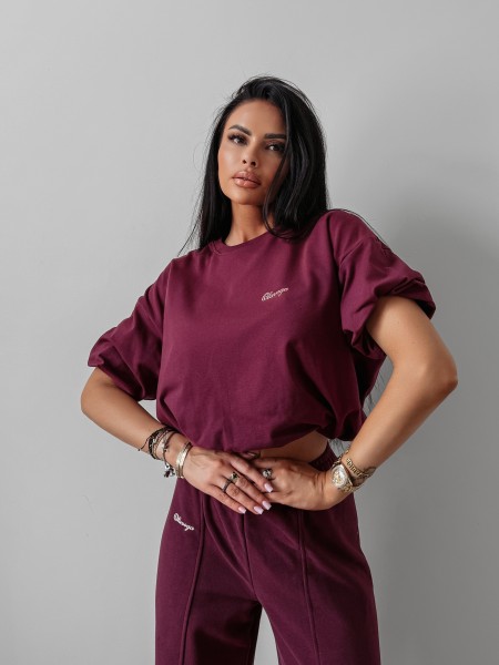 Top damski OLAVOGA AUTUMN WHISPER TOP 2025 bordo - maWer Fashion