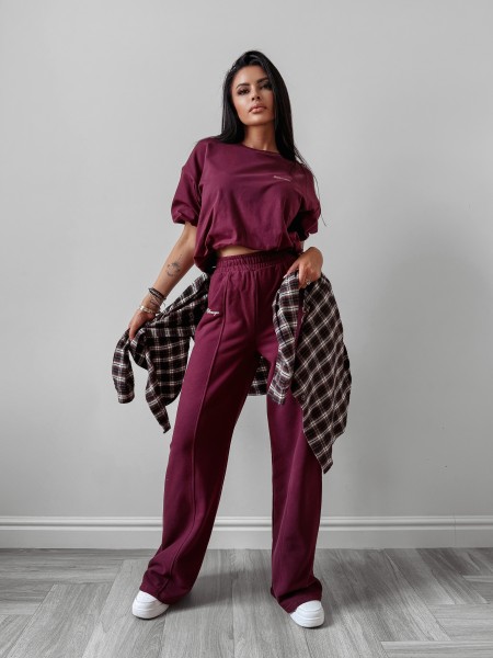 Top damski OLAVOGA AUTUMN WHISPER TOP 2025 bordo - maWer Fashion