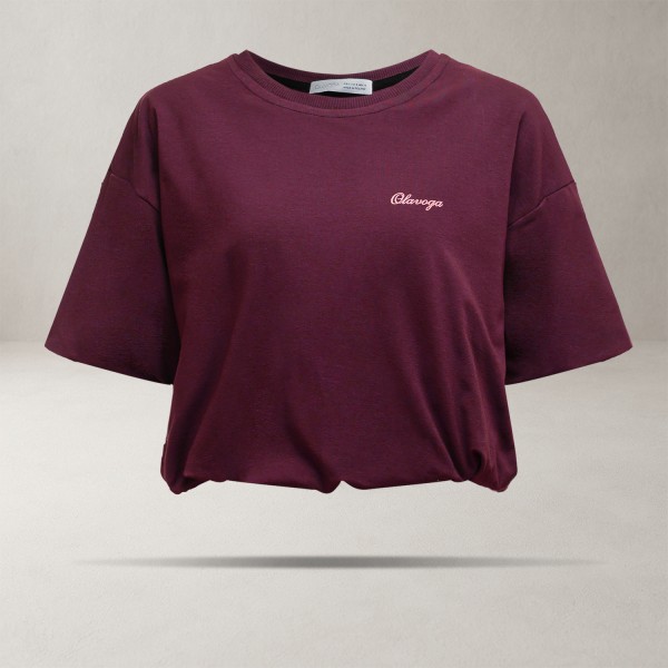 Top damski OLAVOGA AUTUMN WHISPER TOP 2025 bordo - maWer Fashion