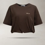 Top damski OLAVOGA AUTUMN WHISPER TOP 2025 brąz - maWer Fashion