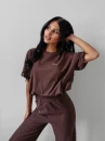 Top damski OLAVOGA AUTUMN WHISPER TOP 2025 brąz - maWer Fashion