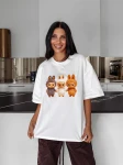 T-shirt damski OLAVOGA HEART SIDE 2025 ecru - maWer Fashion