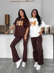 T-shirt damski OLAVOGA HEART SIDE 2025 ecru - maWer Fashion